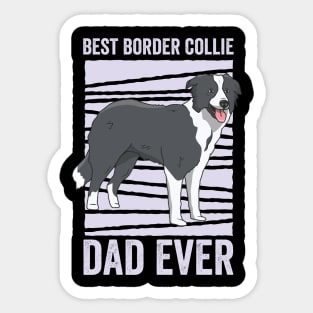 Best Border Collie Dad Ever Funny Dog Sticker